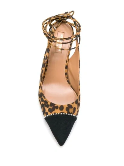 Shop Aquazzura Mystique Leopard Print Pumps In Neutrals