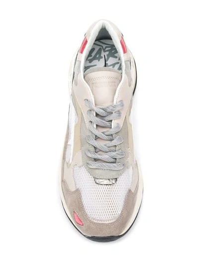 Shop White Premiata Sneakers Mit Oversized-sohle In Grey