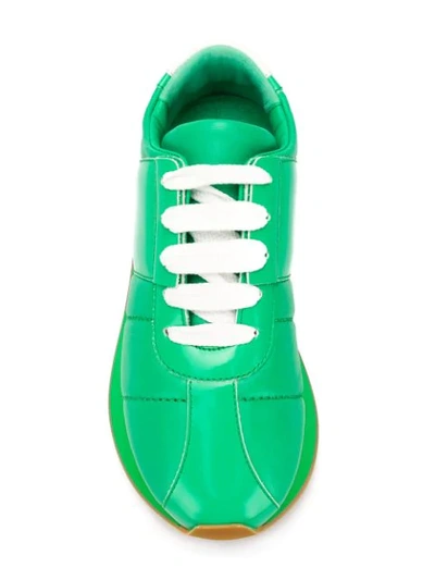 Shop Marni Big Foot Sneakers In Green