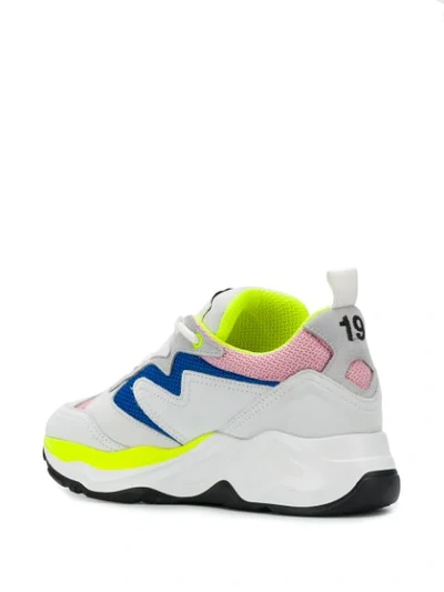 Shop Msgm Multi-patch Sneakers In White