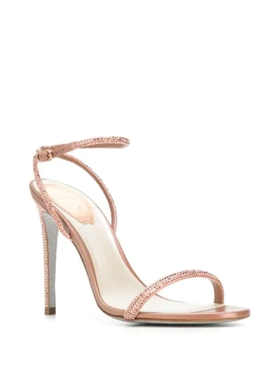 Shop René Caovilla Ellabrita Heeled Sandals In Pink