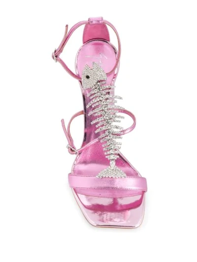 Shop Giuseppe Zanotti Slim Sandals - Pink