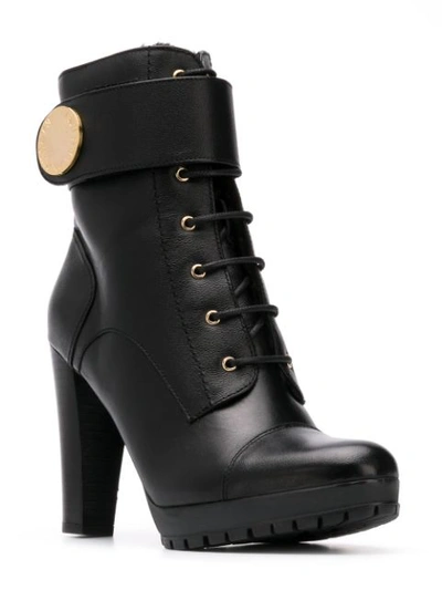 Shop Emporio Armani Ankle Strap Ankle Boots - Black
