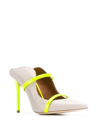 Shop Malone Souliers Maureen Mules In Iceneonyellow