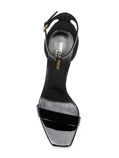 Shop Saint Laurent Amber 85mm Sandals In Black