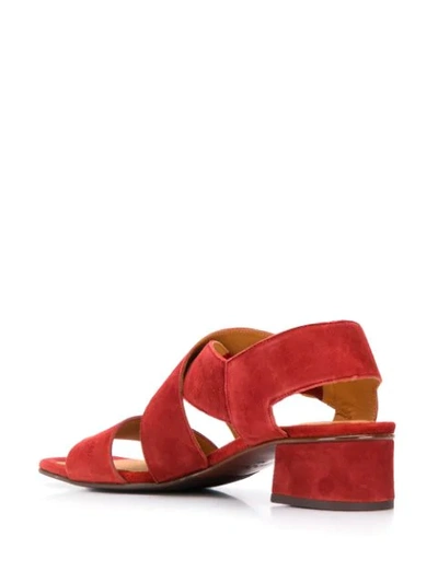 Shop Chie Mihara Cross Strap Sandals In Red