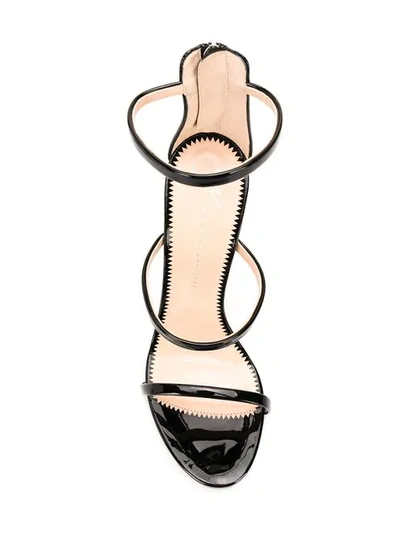 Shop Giuseppe Zanotti Sculpted High Heel Sandals In Black