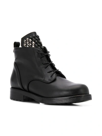 Shop Albano Studded Tongue Boots In Black