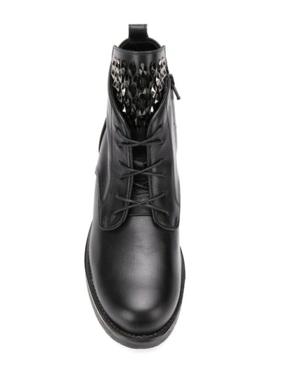 Shop Albano Studded Tongue Boots In Black