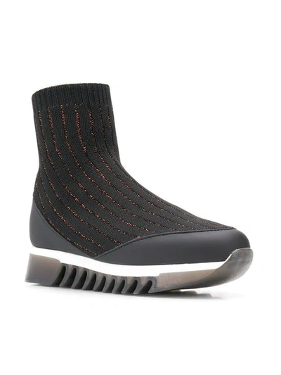 ALEXANDER SMITH SOCK SHAPED SNEAKERS - 黑色
