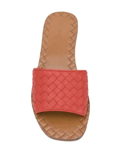 Shop Bottega Veneta Ravello Sandals In Red