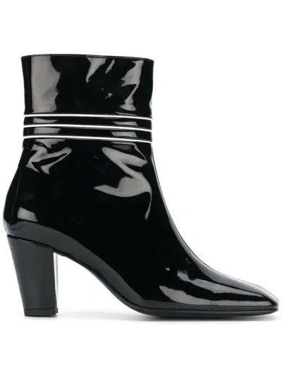Shop Dorateymur Varnished Ankle Boots In Black