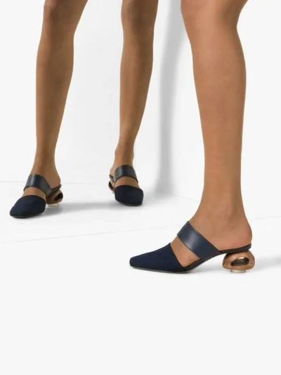 Shop Neous Euanthe 55mm Mules In Blue