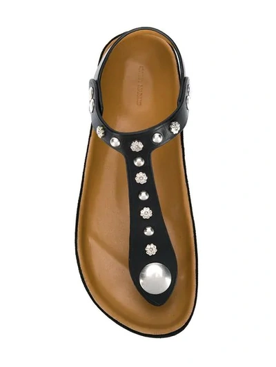 Shop Isabel Marant Studded T-bar Sandals In Black