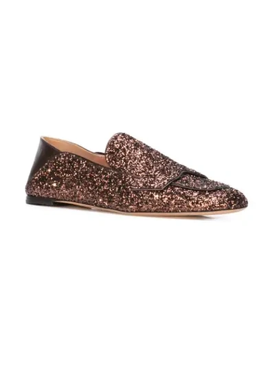 Shop Rochas Glitter Loafers In Multicolour