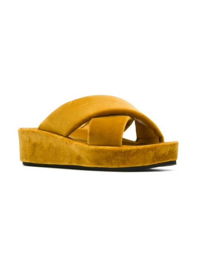 Shop Peter Non Cross Strap Sandals - Yellow