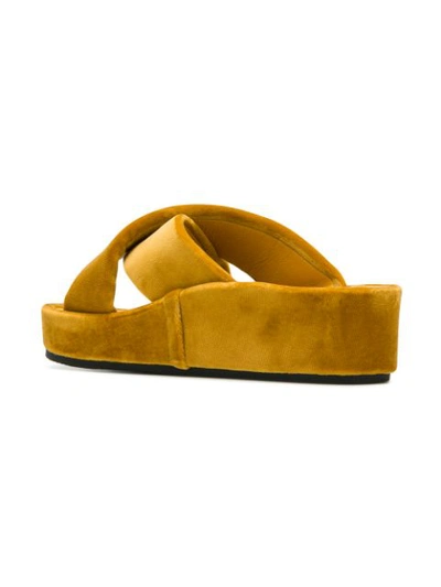 Shop Peter Non Cross Strap Sandals - Yellow