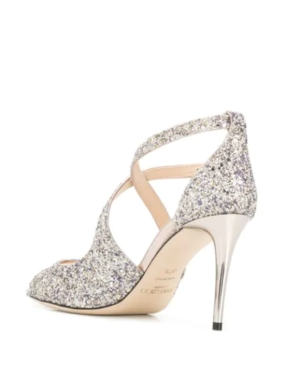 Shop Jimmy Choo Emily Sandals In Metallic