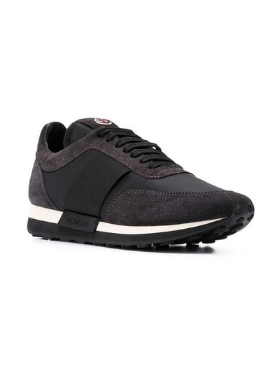 Shop Moncler Low Top Trainers In Black