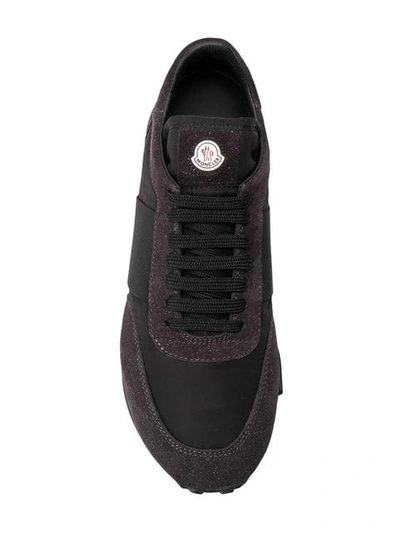 Shop Moncler Low Top Trainers In Black