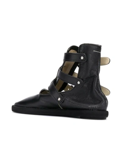 Shop Mm6 Maison Margiela Buckled Ankle Boots In Black