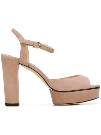 JIMMY CHOO PEACHY 105 SANDALS - 粉色