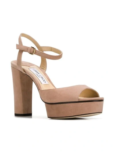 JIMMY CHOO PEACHY 105 SANDALS - 粉色