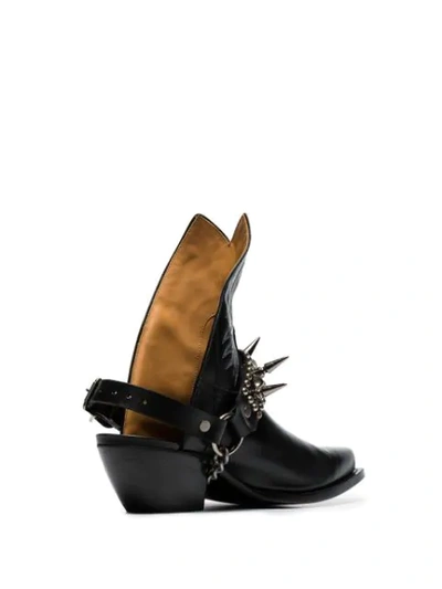 Shop R13 Black 25 Backless Leather Cowboy Boots
