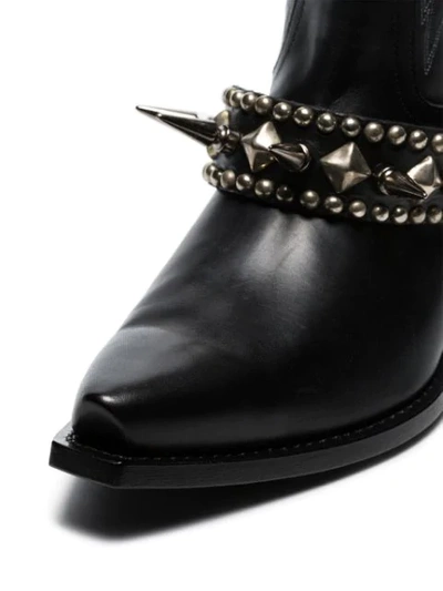 Shop R13 Black 25 Backless Leather Cowboy Boots