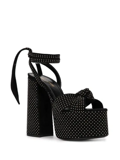 Shop Saint Laurent Stud-embellished Paige Sandals In 1000 -nero