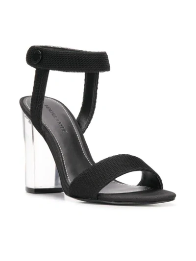 Shop Kendall + Kylie Rowan Perspex Heel Sandals In Black