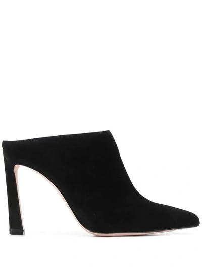 Shop Stuart Weitzman Camila Mules In Black