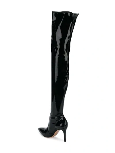 Shop Gianvito Rossi Over The Knee Boots In Black