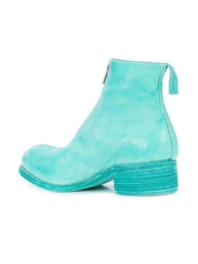 Shop Guidi Zip Up Ankle Boots In Blue