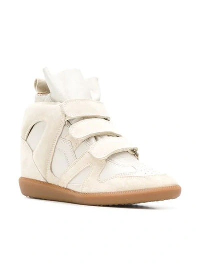 Shop Isabel Marant Hi-top Velcro Sneakers In Neutrals