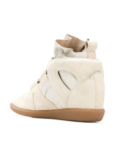 Shop Isabel Marant Hi-top Velcro Sneakers In Neutrals