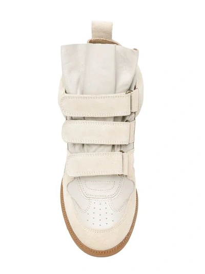 Shop Isabel Marant Hi-top Velcro Sneakers In Neutrals