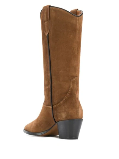 Shop Paris Texas Mid-calf Heel Boots In Brown