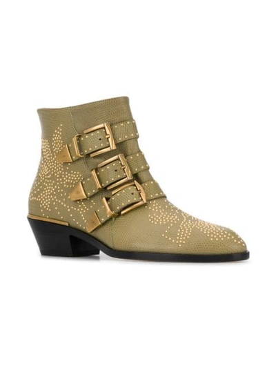 Shop Chloé Susanna Studded Boots In 23r Maple Brown