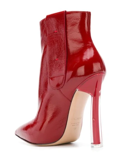 Shop Casadei Varnished Ankle Boots - Red