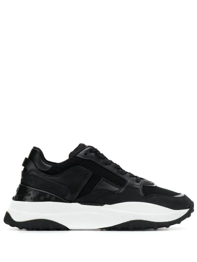 Shop Tod's T Logo Platform Sneakers - Black