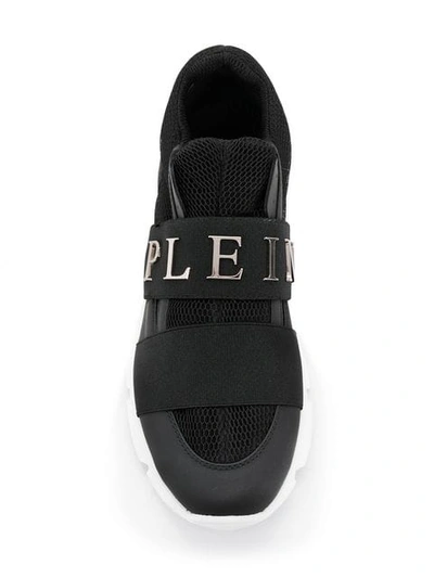 Shop Philipp Plein Statement Low-top Sneakers In Black