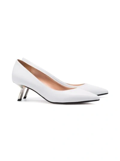 Shop Alchimia Di Ballin White Alesti 55 Leather Pumps