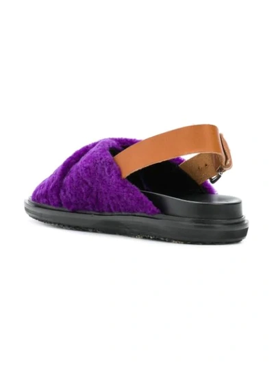 Shop Marni Fussbett Sandals In Purple