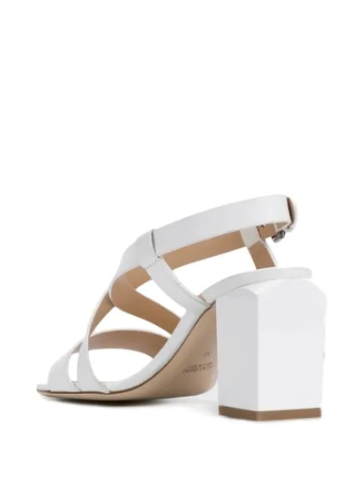 Shop Deimille Block Heel Sandals In White