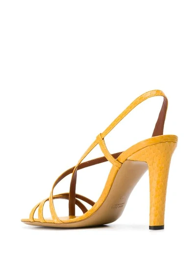 Shop Michel Vivien Strappy Sandals In Yellow