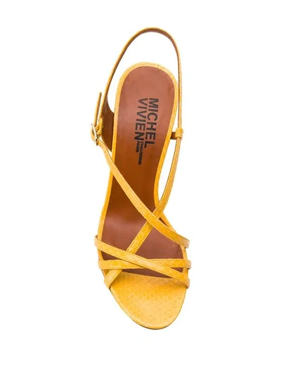 Shop Michel Vivien Strappy Sandals In Yellow