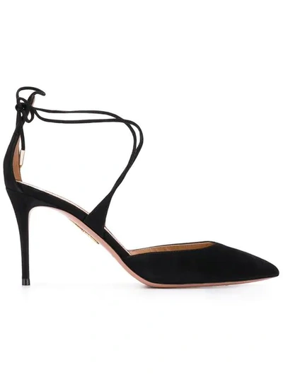 Shop Aquazzura Very Matilde 85 Pumps In Black