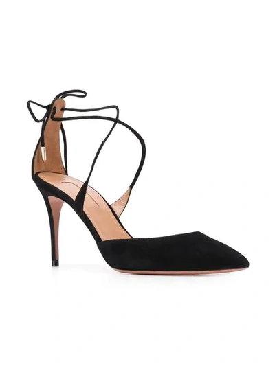 Shop Aquazzura Very Matilde 85 Pumps In Black