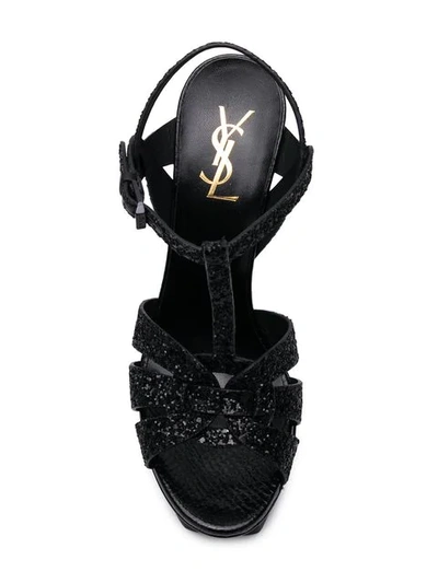 Shop Saint Laurent Tribute Sandals - Black
